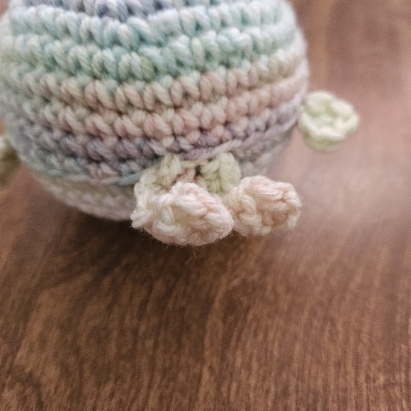 Crochet Pastel Narwhal Amigurumi - Picture 10 of 16